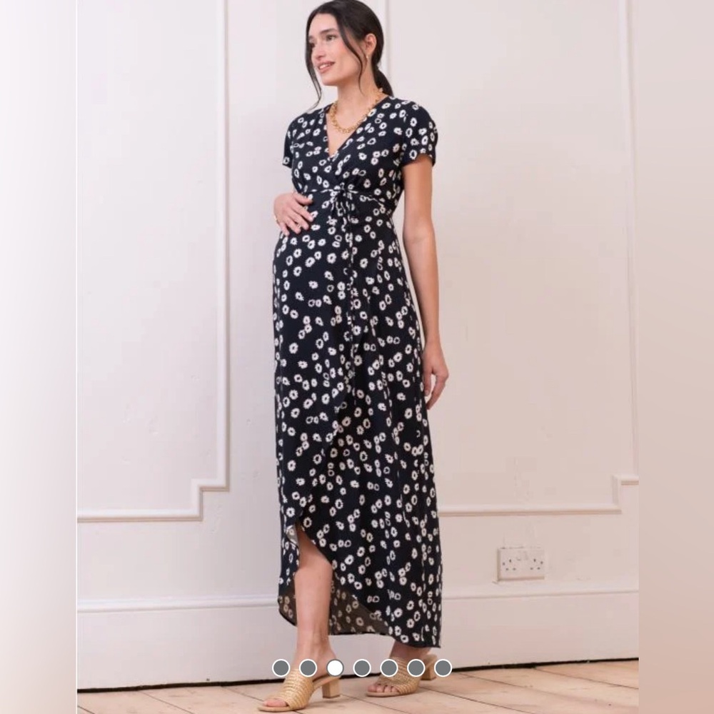 Seraphine Blue Maternity Wrap Dress | Women’s Size 2